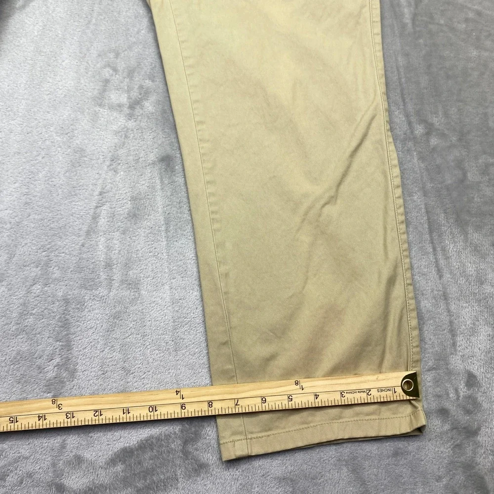 Peter Millar Men's Khaki Chino Pants Flat Front Classic Fit Size 34 Casual Dress